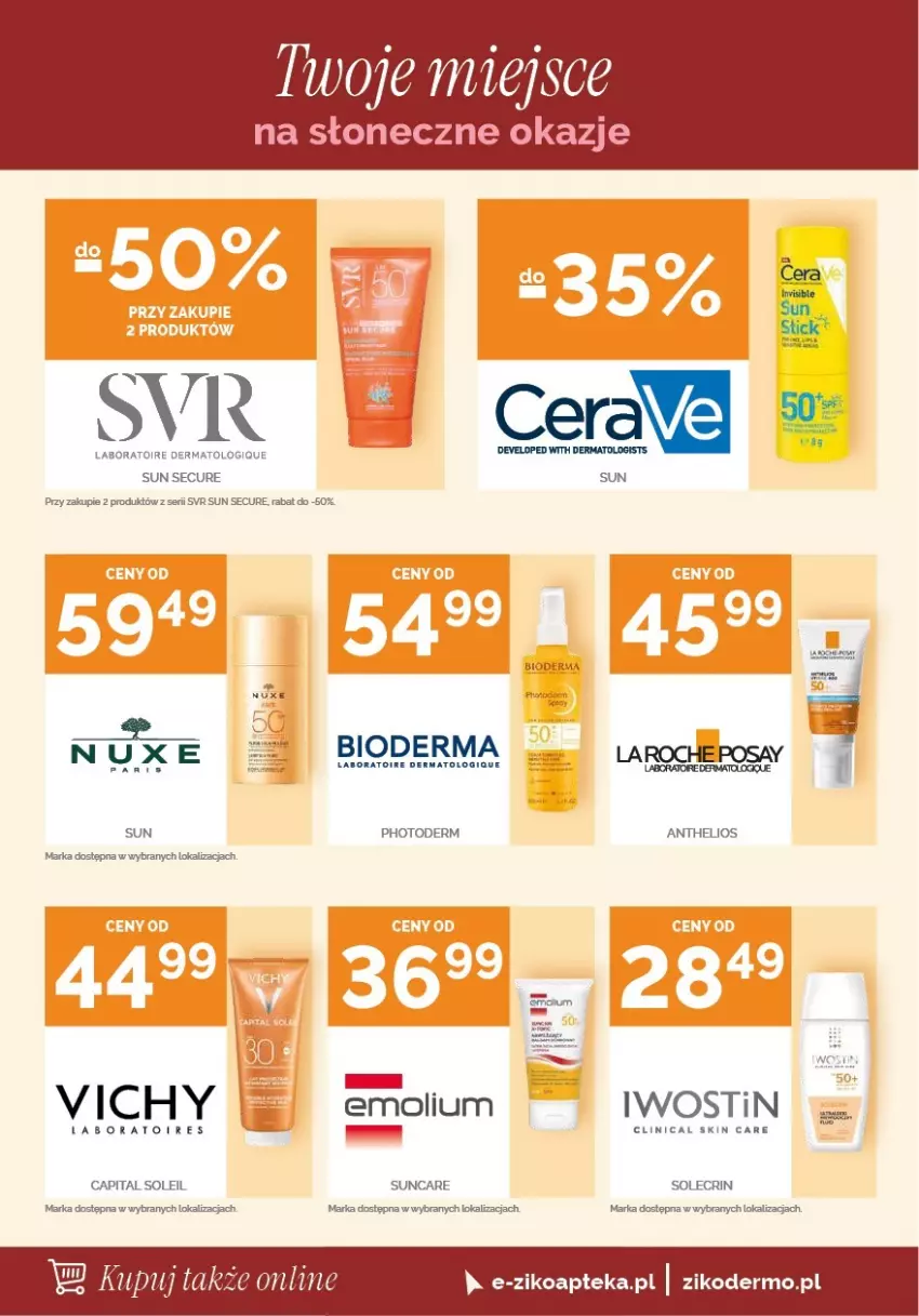 Gazetka promocyjna Ziko - Gazetka Ziko Dermo - ważna 13.08 do 26.08.2026 - strona 12 - produkty: Apteka, Bioderma, Helio, Iwostin, Nuxe, Ser, SVR, Vichy