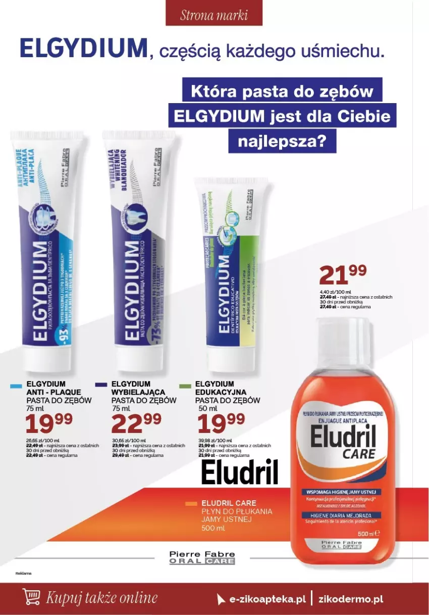 Gazetka promocyjna Ziko - Gazetka Ziko Dermo - ważna 13.08 do 26.08.2026 - strona 16 - produkty: Apteka, Elgydium, Fa, Gra, LG, Pasta do zębów