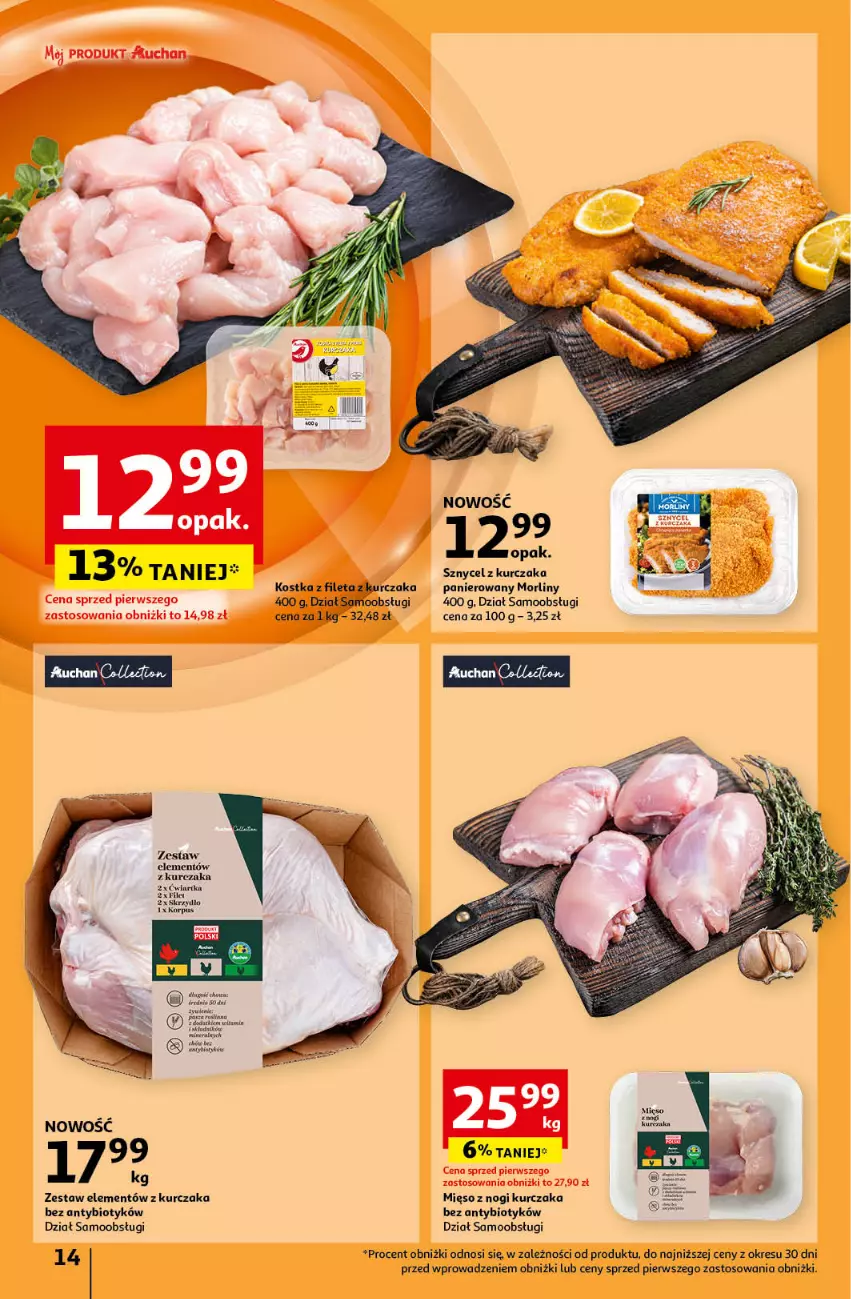 Gazetka promocyjna Auchan - Pewność Niskich Cen Hipermarket - ważna 17.10 do 23.10.2024 - strona 16 - produkty: Kurczak, Mięso, Morliny