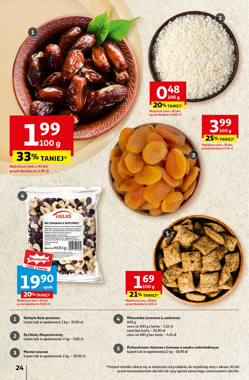 Gazetka promocyjna Auchan - Pewność Niskich Cen Hipermarket - ważna 17.10 do 23.10.2024 - strona 26 - produkty: Daktyle, Ryż, Ryż biały