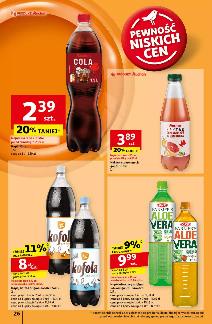 Gazetka promocyjna Auchan - Pewność Niskich Cen Hipermarket - ważna 17.10 do 23.10.2024 - strona 28 - produkty: Fa, Gin, Grejpfrut, Mango, Napój, Nektar