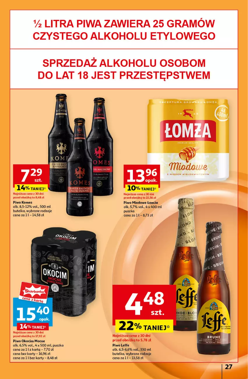 Gazetka promocyjna Auchan - Pewność Niskich Cen Hipermarket - ważna 17.10 do 23.10.2024 - strona 29 - produkty: Koc, Okocim, Piwo