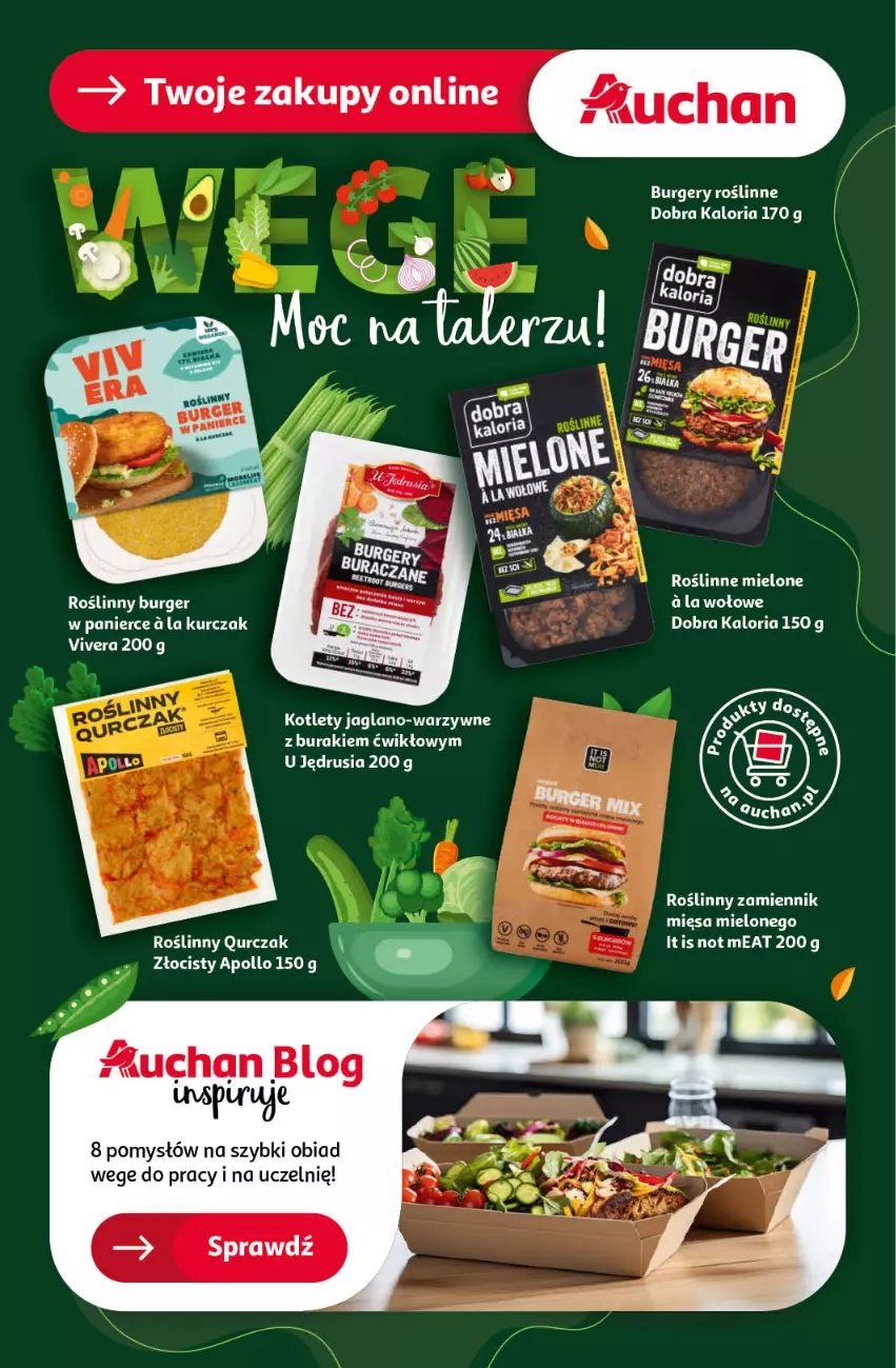 Gazetka promocyjna Auchan - Pewność Niskich Cen Hipermarket - ważna 17.10 do 23.10.2024 - strona 38 - produkty: Buraki, Burger, Kotlet, Kurczak, Pur, Roślinny burger