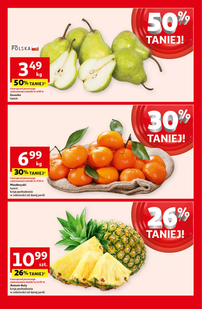 Gazetka promocyjna Auchan - Pewność Niskich Cen Hipermarket - ważna 17.10 do 23.10.2024 - strona 7 - produkty: Ananas, Mandarynki