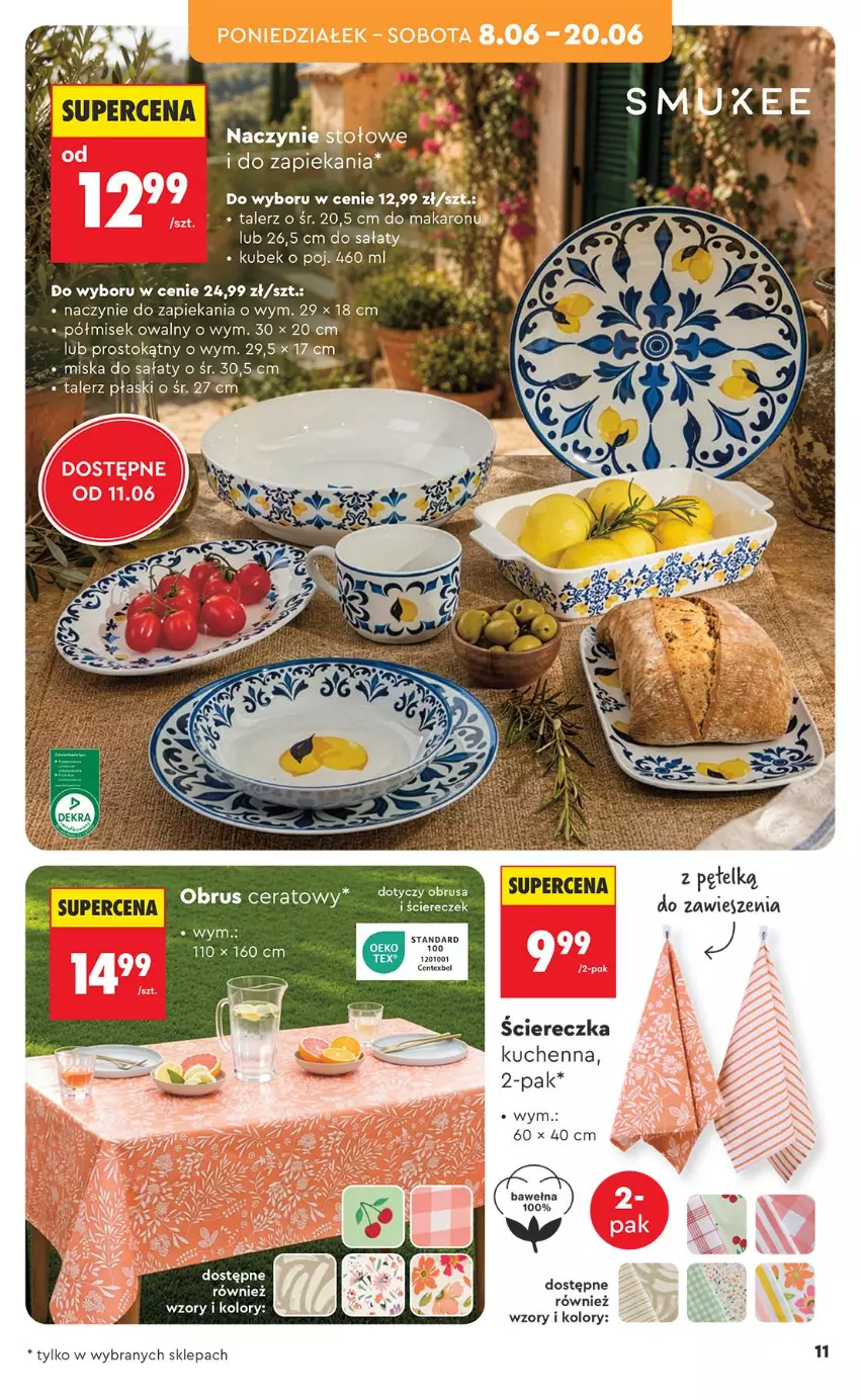 Gazetka promocyjna Biedronka - Okazje Tygodnia - ważna 06.06 do 20.06.2026 - strona 13 - produkty: Kubek, Miska, Obrus, Sałat, Talerz