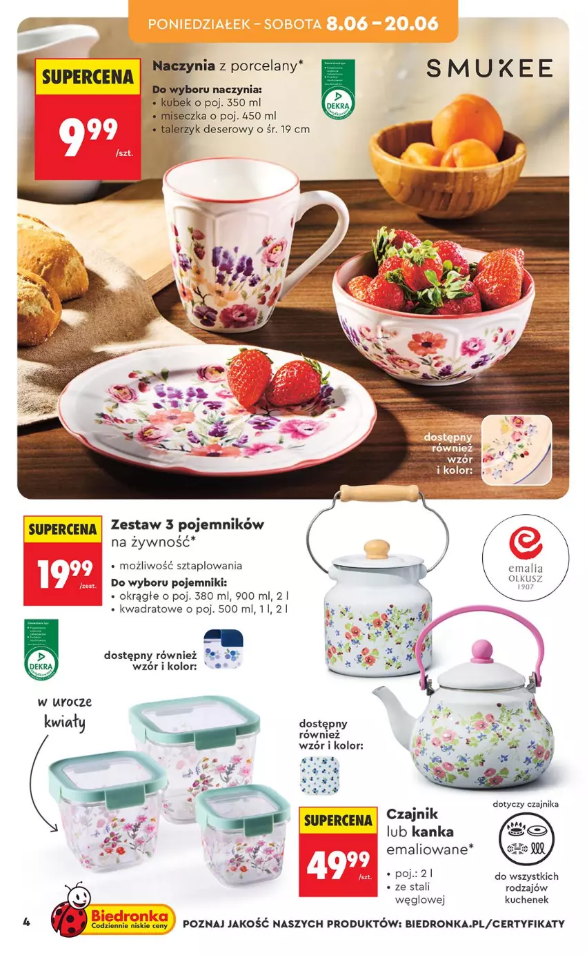 Gazetka promocyjna Biedronka - Okazje Tygodnia - ważna 06.06 do 20.06.2026 - strona 6 - produkty: Czajnik, Kubek, Pojemnik, Por