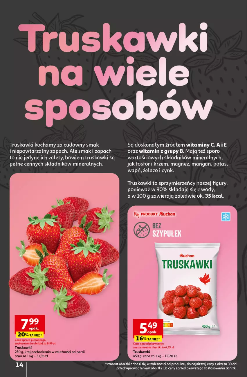 Gazetka promocyjna Auchan - Gazetka Z miłości do okazji Hipermarket Auchan - ważna 08.02 do 14.02.2024 - strona 14 - produkty: Cynk, Koc, Magnez, Por, Truskawki