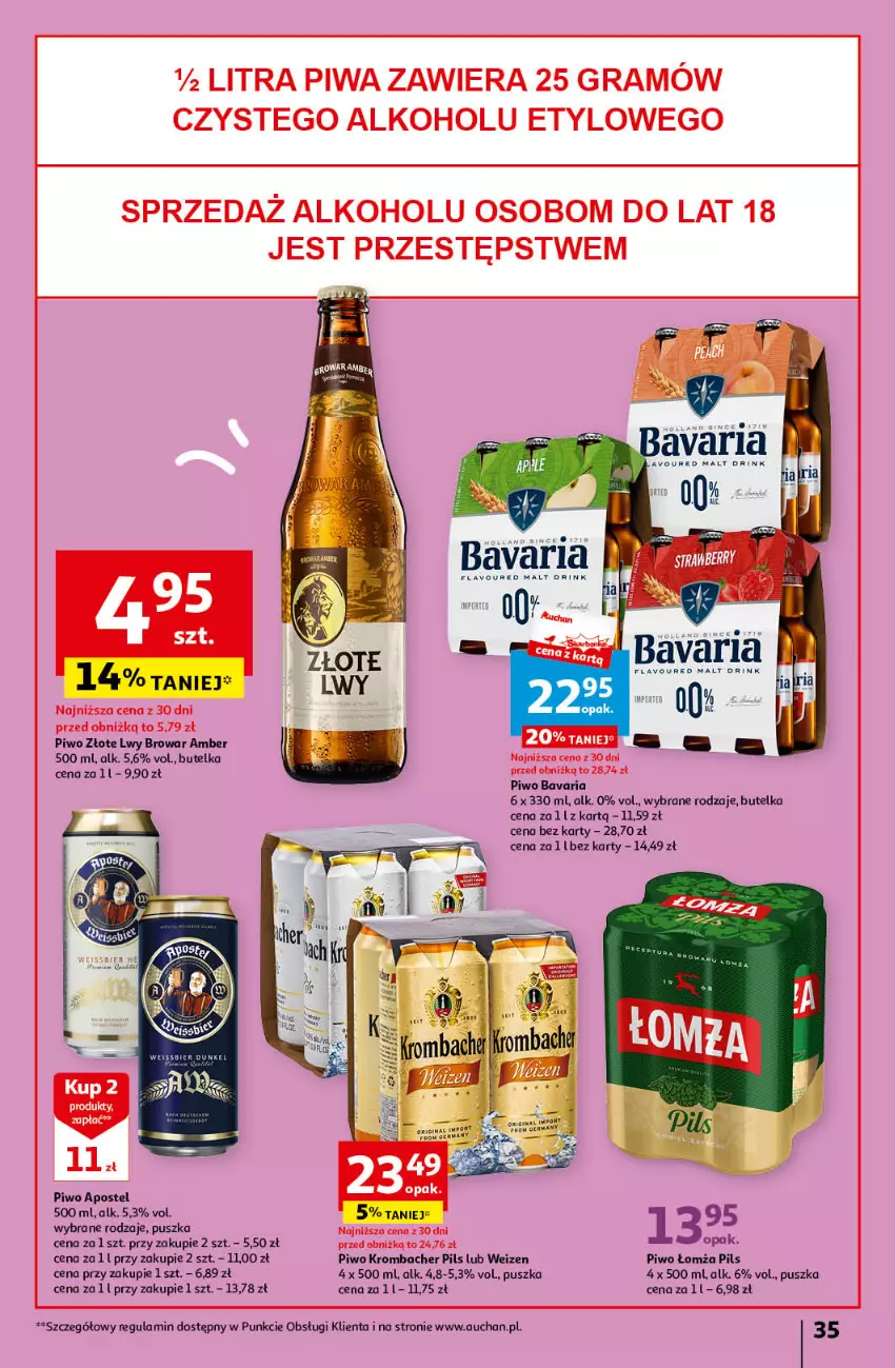 Gazetka promocyjna Auchan - Gazetka Z miłości do okazji Hipermarket Auchan - ważna 08.02 do 14.02.2024 - strona 35 - produkty: Gin, Piwo, Por