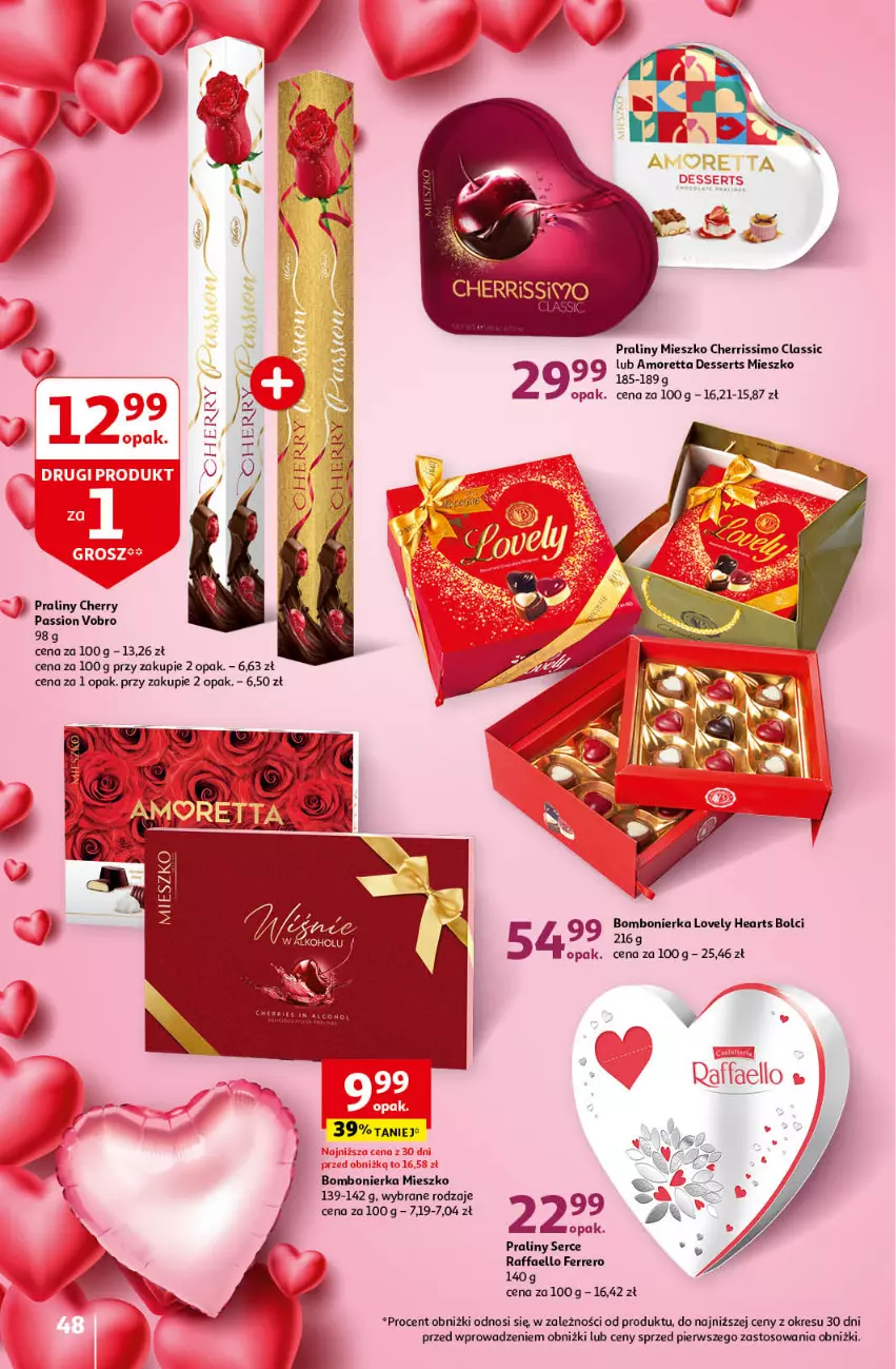 Gazetka promocyjna Auchan - Gazetka Z miłości do okazji Hipermarket Auchan - ważna 08.02 do 14.02.2024 - strona 48 - produkty: Fa, Ferrero, Lovely, Praliny, Raffaello, Ser