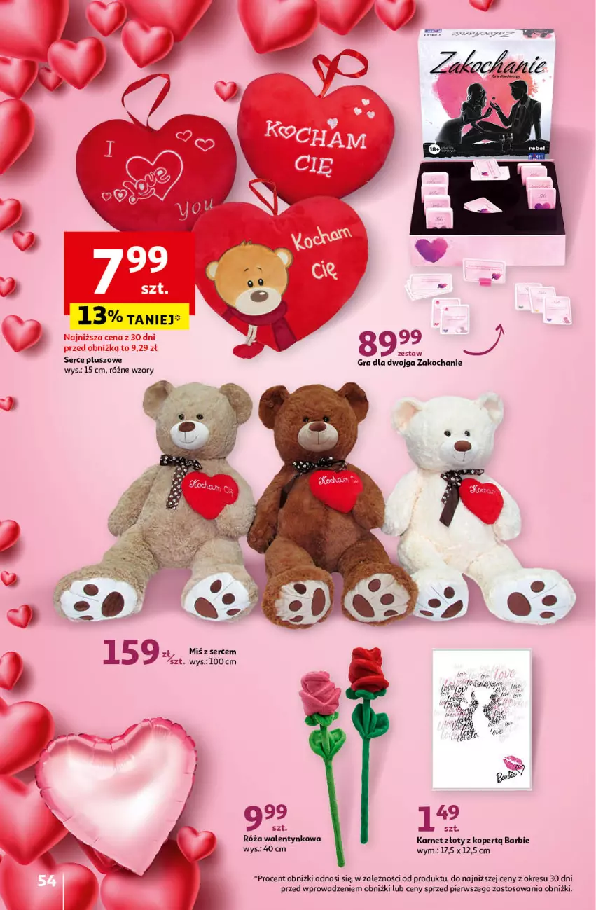 Gazetka promocyjna Auchan - Gazetka Z miłości do okazji Hipermarket Auchan - ważna 08.02 do 14.02.2024 - strona 54 - produkty: Barbie, Gra, Koc, Por, Róża, Ser