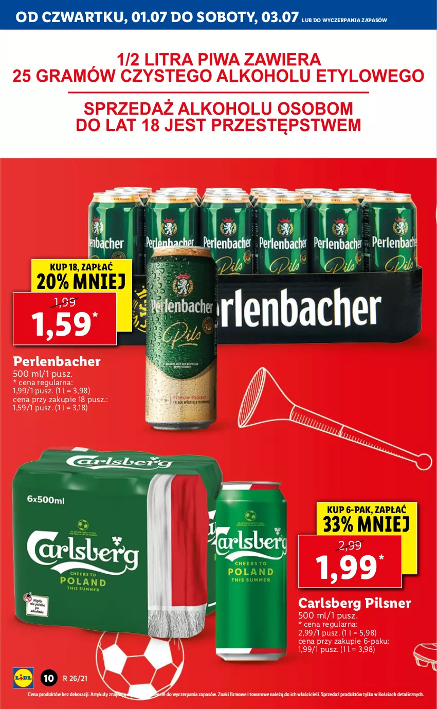 Gazetka promocyjna Lidl - GAZETKA - ważna 01.07 do 03.07.2021 - strona 10 - produkty: Carlsberg, NBA