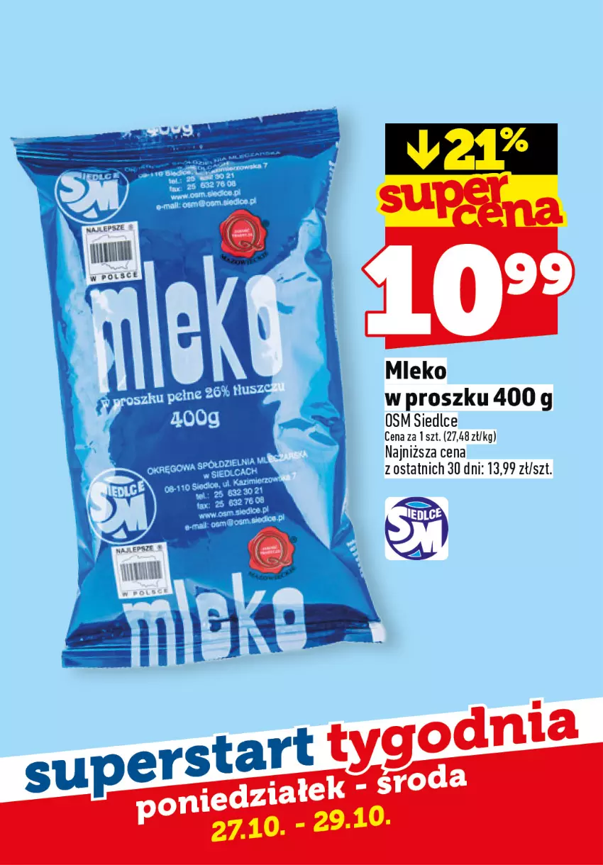 Gazetka promocyjna Topaz - Gazetka - ważna 27.10 do 29.10.2025 - strona 5 - produkty: Mleko, Mleko w proszku