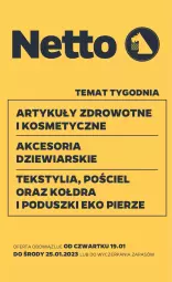 Gazetka promocyjna Netto - Akcesoria i dodatki - Gazetka - ważna od 25.01 do 25.01.2023 - strona 1 - produkty: Kołdra, Pościel