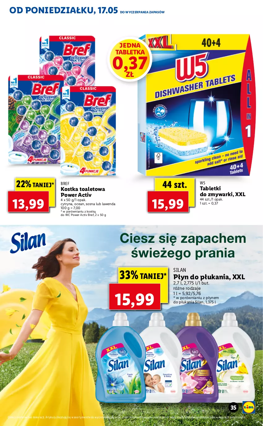 Gazetka promocyjna Lidl - GAZETKA - ważna 17.05 do 19.05.2021 - strona 35 - produkty: Bref, Płyn do płukania, Por, Silan, Sos, Tablet, Tabletki do zmywarki, Zmywarki