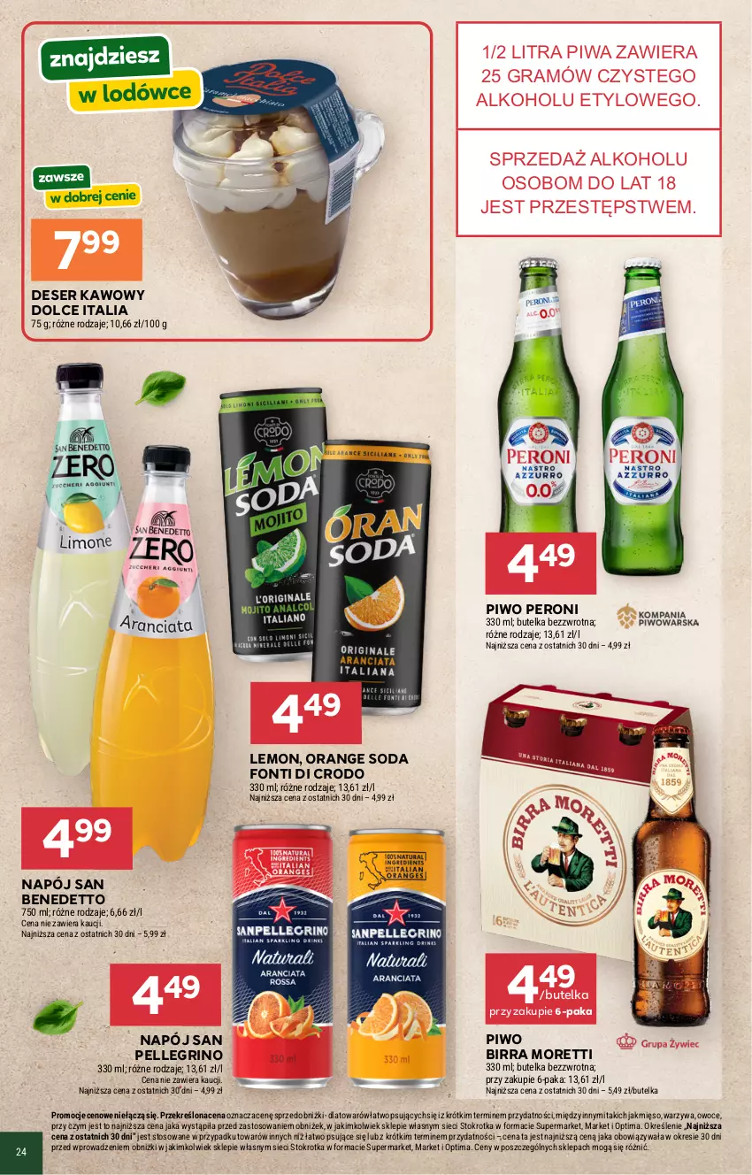 Gazetka promocyjna Stokrotka - Włochy od kuchni - ważna 16.04 do 06.05.2026 - strona 9 - produkty: Deser, Gra, Mięso, Napój, Optima, Owoce, Piwa, Piwo, Ser, Warzywa