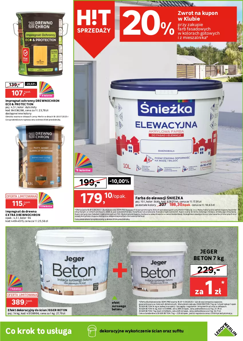 Gazetka promocyjna Leroy Merlin - Gazetka Leroy Merlin - ważna 16.07 do 05.08.2025 - strona 19 - produkty: Dekoral, Emulsja, Fa, Farba lateksowa, Gra, LG, Luxens, Magnat Ceramic, Olej, Por, Rama, Szal, Tran