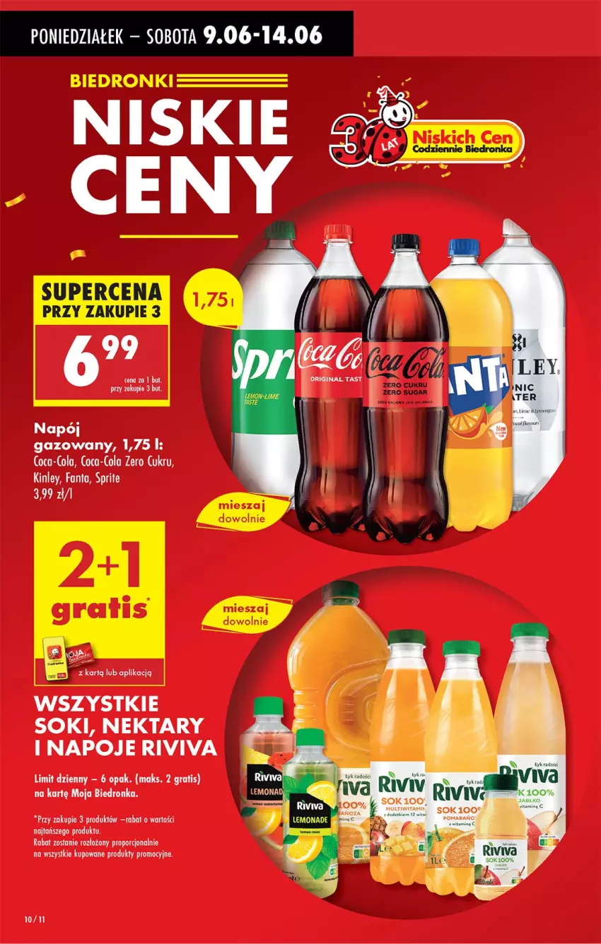 Gazetka promocyjna Biedronka - Od Poniedziałku - ważna 09.06 do 14.06.2025 - strona 10 - produkty: Gin, Gra, LG, Napoje, Nektar, Por, Sok