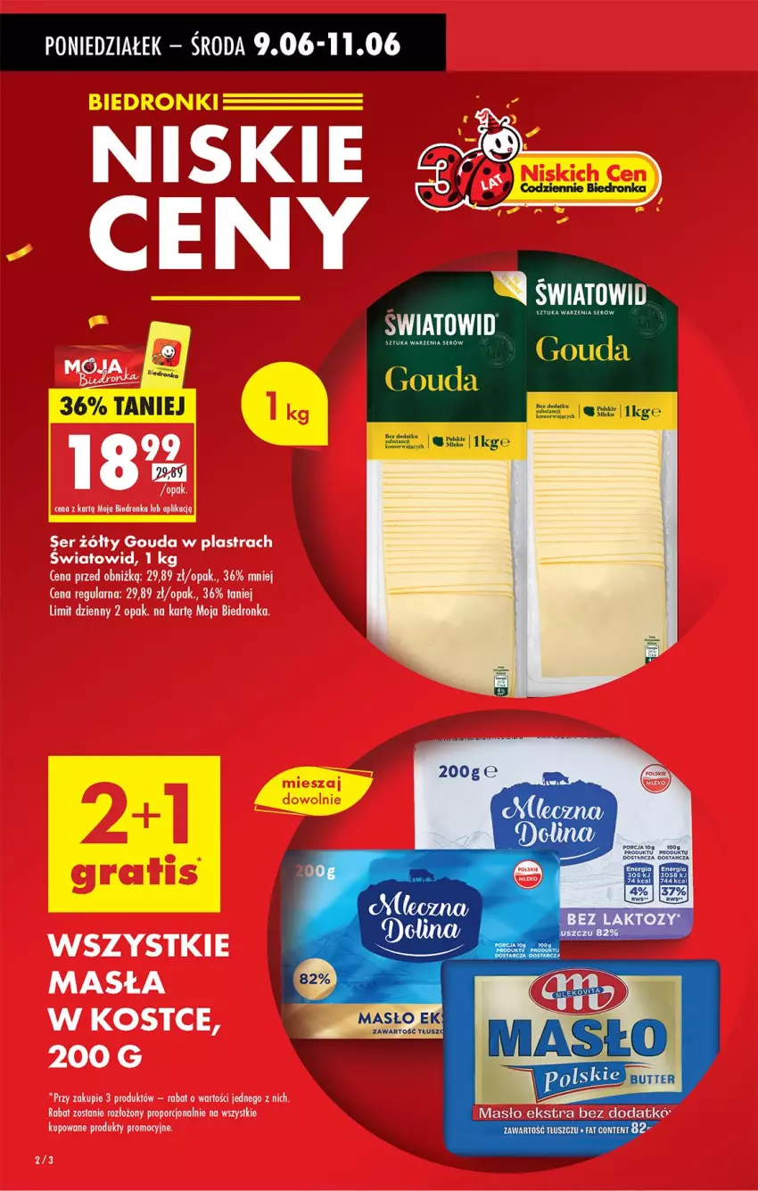 Gazetka promocyjna Biedronka - Od Poniedziałku - ważna 09.06 do 14.06.2025 - strona 2 - produkty: Fa, Gouda, Por, Ser