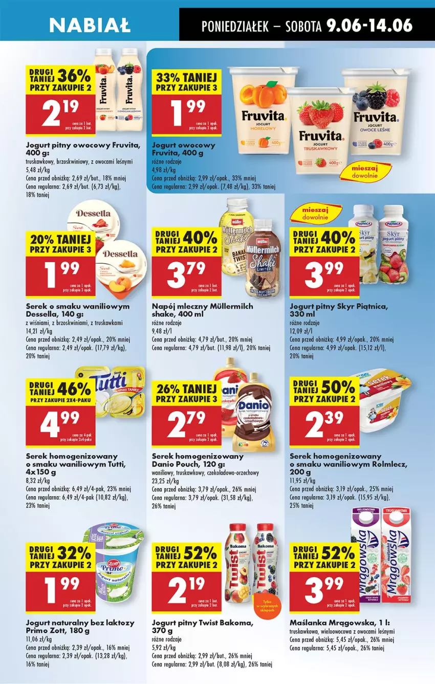 Gazetka promocyjna Biedronka - Od Poniedziałku - ważna 09.06 do 14.06.2025 - strona 35 - produkty: Bakoma, Danio, Fa, Jogurt, Jogurt naturalny, Jogurt pitny, Maślanka, Napój, Napój mleczny, Rolmlecz, Rum, Ser, Serek, Serek homogenizowany, Zott