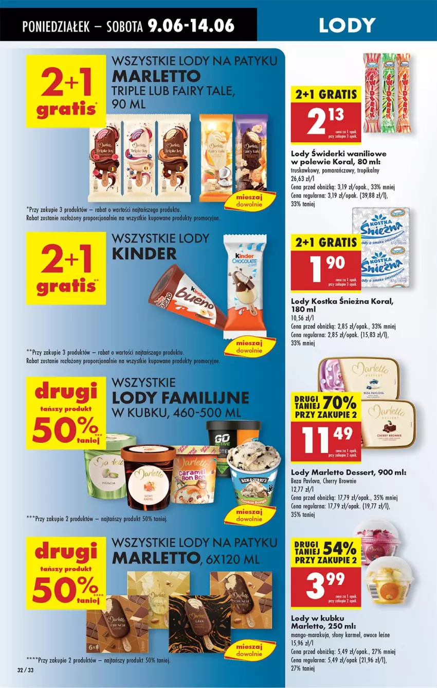 Gazetka promocyjna Biedronka - Od Poniedziałku - ważna 09.06 do 14.06.2025 - strona 36 - produkty: Brownie, Fa, Fairy, Kinder, Lody, Mango, Owoce, Por, Ser