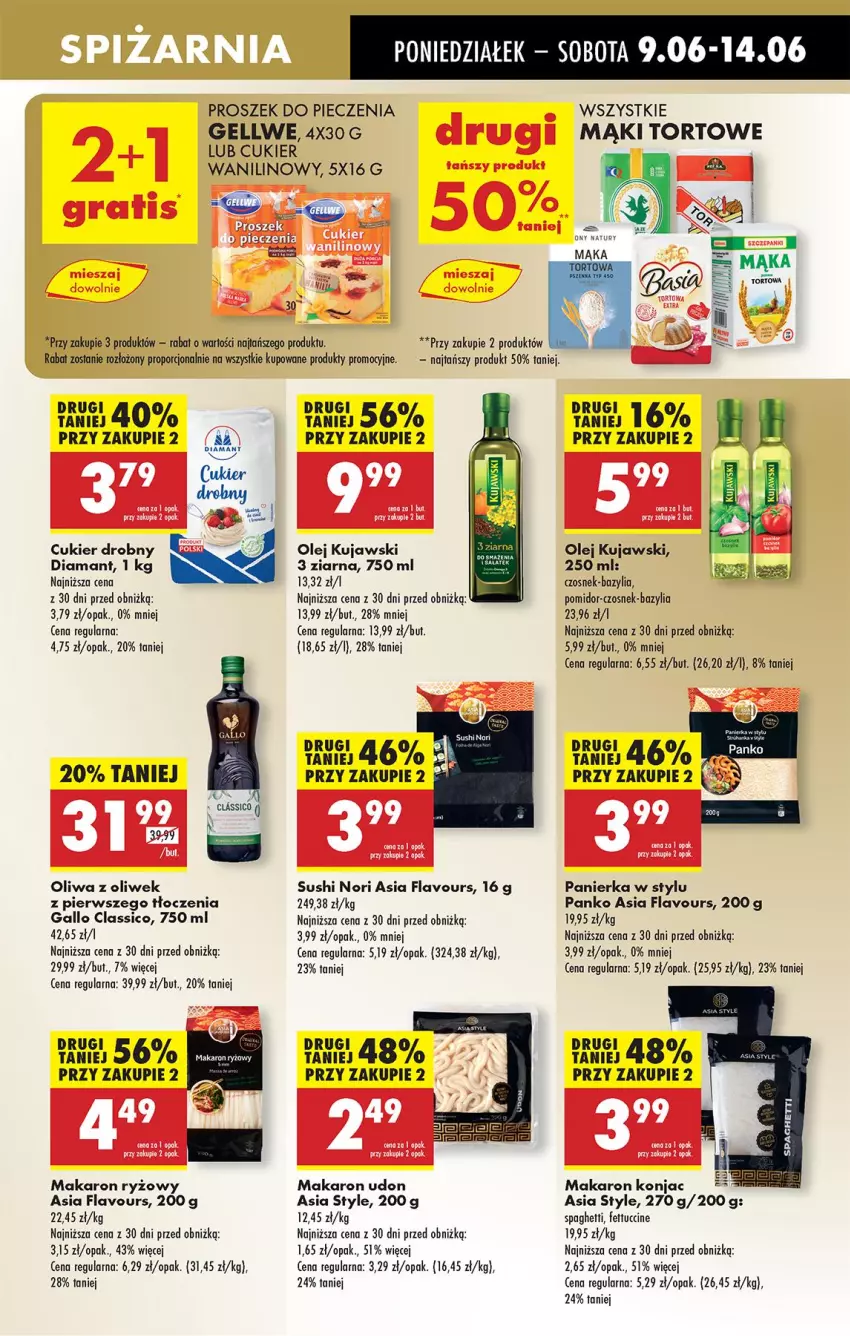 Gazetka promocyjna Biedronka - Od Poniedziałku - ważna 09.06 do 14.06.2025 - strona 41 - produkty: Bazyl, Bazylia, Cukier, Czosnek, Diamant, Kujawski, Leon, LG, Makaron, Makaron ryżowy, Olej, Oliwa, Oliwa z oliwek, Piec, Por, Proszek do pieczenia, Ryż, Sałat, Spaghetti, Sushi