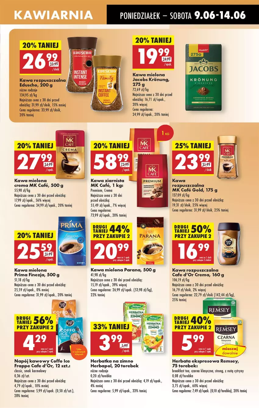 Gazetka promocyjna Biedronka - Od Poniedziałku - ważna 09.06 do 14.06.2025 - strona 45 - produkty: Cytryny, Herbapol, Herbata, Jacobs, Kawa, Kawa mielona, Kawa rozpuszczalna, Kawa ziarnista, Leon, Napój, Prima, Torebka