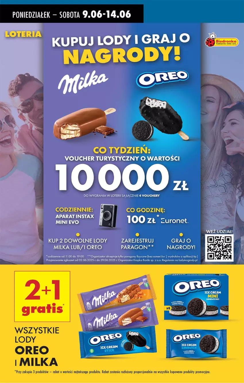 Gazetka promocyjna Biedronka - Od Poniedziałku - ważna 09.06 do 14.06.2025 - strona 63 - produkty: Gra, Lody, Milka, Oreo, Por