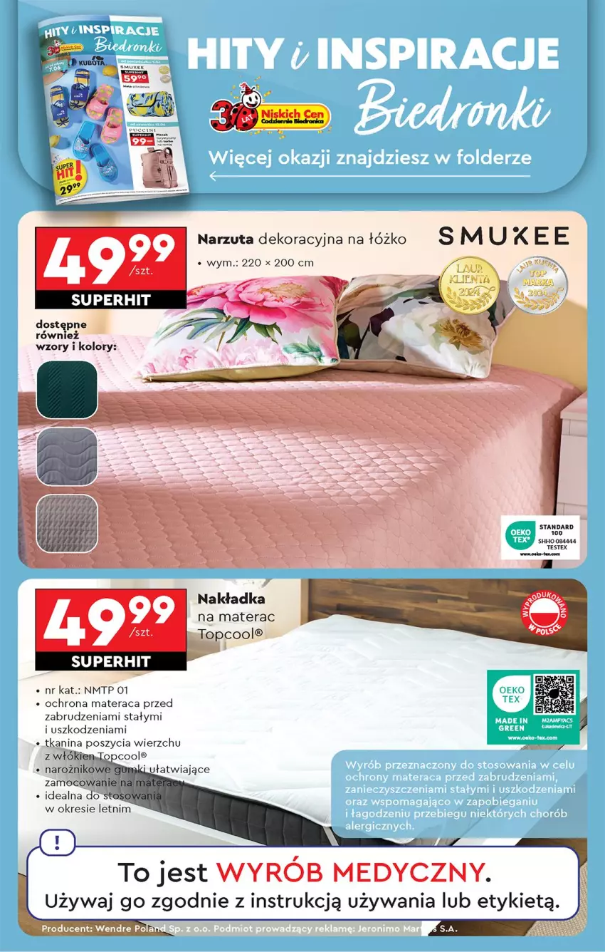 Gazetka promocyjna Biedronka - Od Poniedziałku - ważna 09.06 do 14.06.2025 - strona 66 - produkty: Materac, Narzuta, Tera, Top