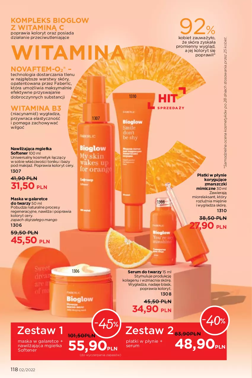 Gazetka promocyjna Faberlic - ważna 17.01 do 06.02.2022 - strona 118 - produkty: Fa, Gala, Kolagen, LG, Makijaż, Mango, Mars, Maska, Rum, Ser, Serum, Serum do twarzy, Tonik