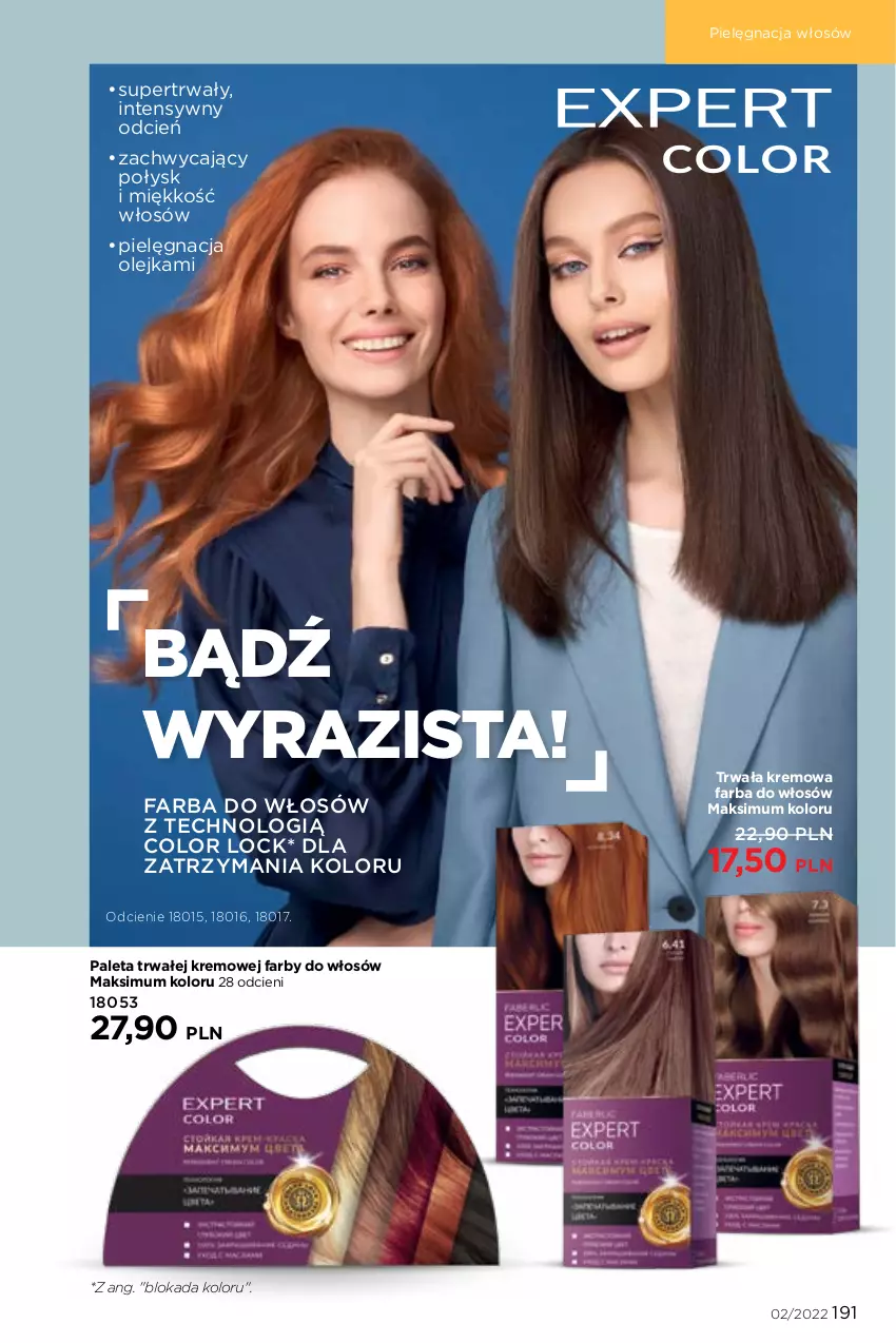 Gazetka promocyjna Faberlic - ważna 17.01 do 06.02.2022 - strona 191 - produkty: Cień, Fa, Farba do włosów, Olej, Paleta, Pielęgnacja włosów