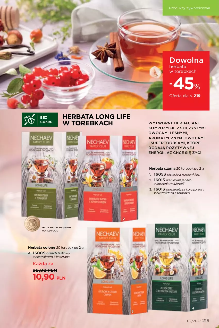 Gazetka promocyjna Faberlic - ważna 17.01 do 06.02.2022 - strona 219 - produkty: Herbata, Herbata czarna, Przyprawy, Rum, Torebka