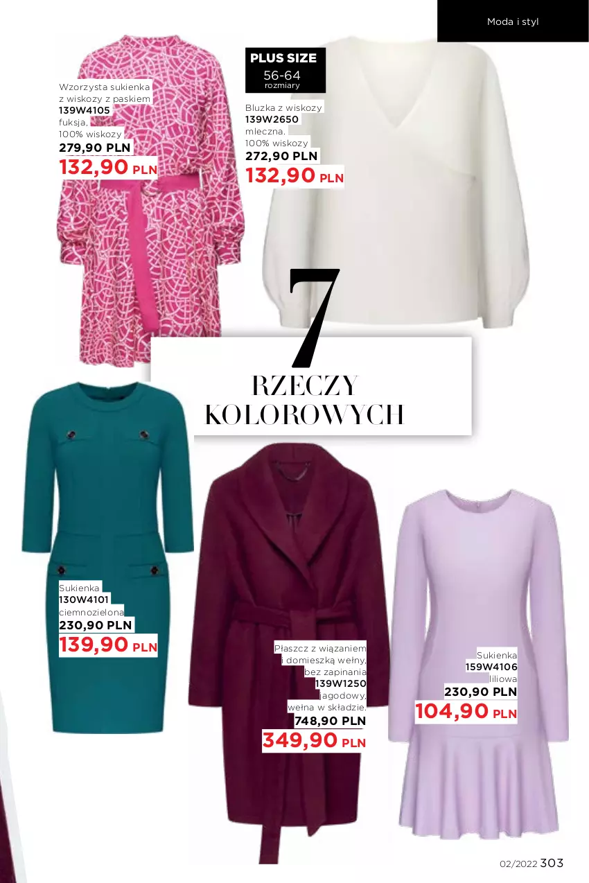 Gazetka promocyjna Faberlic - ważna 17.01 do 06.02.2022 - strona 303 - produkty: Moda, Płaszcz, Sukienka, Wełna