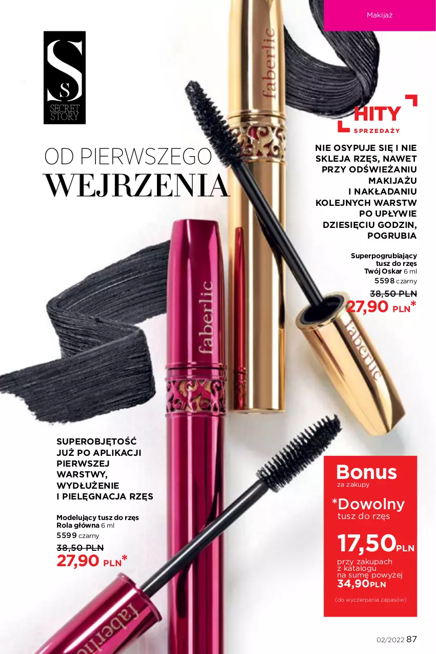 Gazetka promocyjna Faberlic - ważna 17.01 do 06.02.2022 - strona 87 - produkty: Klej, Makijaż, Olej, Tusz