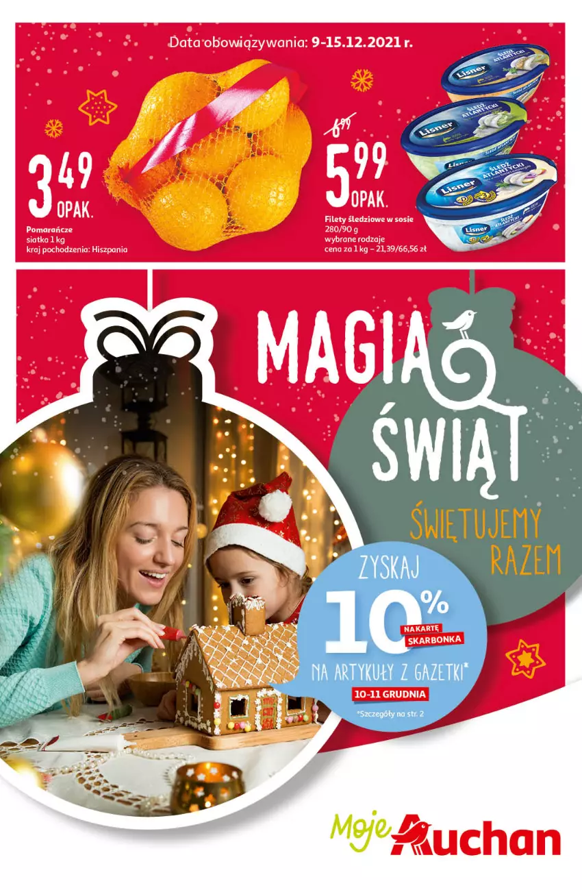 Gazetka promocyjna Auchan - Magia Świąt Moje Auchan - ważna 09.12 do 15.12.2021 - strona 1