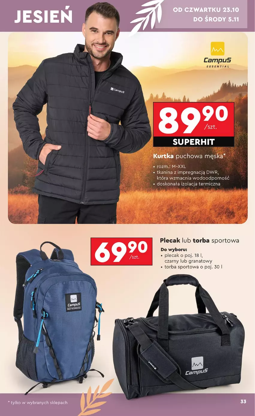Gazetka promocyjna Biedronka - Okazje Tygodnia - ważna 20.10 do 01.11.2025 - strona 33 - produkty: Gra, Granat, Plecak, Por, Sport, Torba