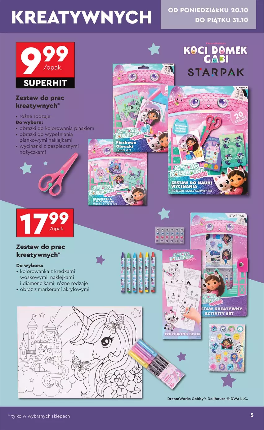 Gazetka promocyjna Biedronka - Okazje Tygodnia - ważna 20.10 do 01.11.2025 - strona 5 - produkty: Fa, Fotel, Koc, Kolorowanka, Marker, Obraz, Tatra