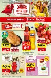 Gazetka promocyjna Auchan - 30 Lat Supermarket - Gazetka - ważna od 14.10 do 14.10.2026 - strona 1 - produkty: Kaczka, Coca-Cola, Znicz, Fanta, Sprite, Merci, Jabłka, Fa