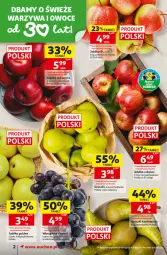Gazetka promocyjna Auchan - 30 Lat Supermarket - Gazetka - ważna od 14.10 do 14.10.2026 - strona 2 - produkty: Warzywa, Warzywa i owoce, Gruszki, Owoce, Wino, Jabłka