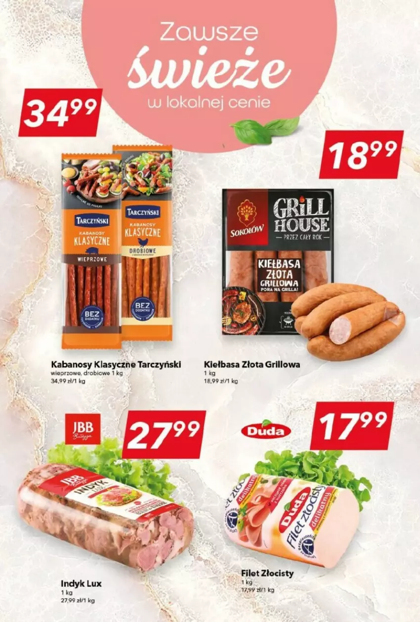 Gazetka promocyjna Lewiatan - ważna 14.08 do 21.08.2024 - strona 5 - produkty: Filet Złocisty, Grill, Indyk lux, Kabanos, Kiełbasa, Tarczyński