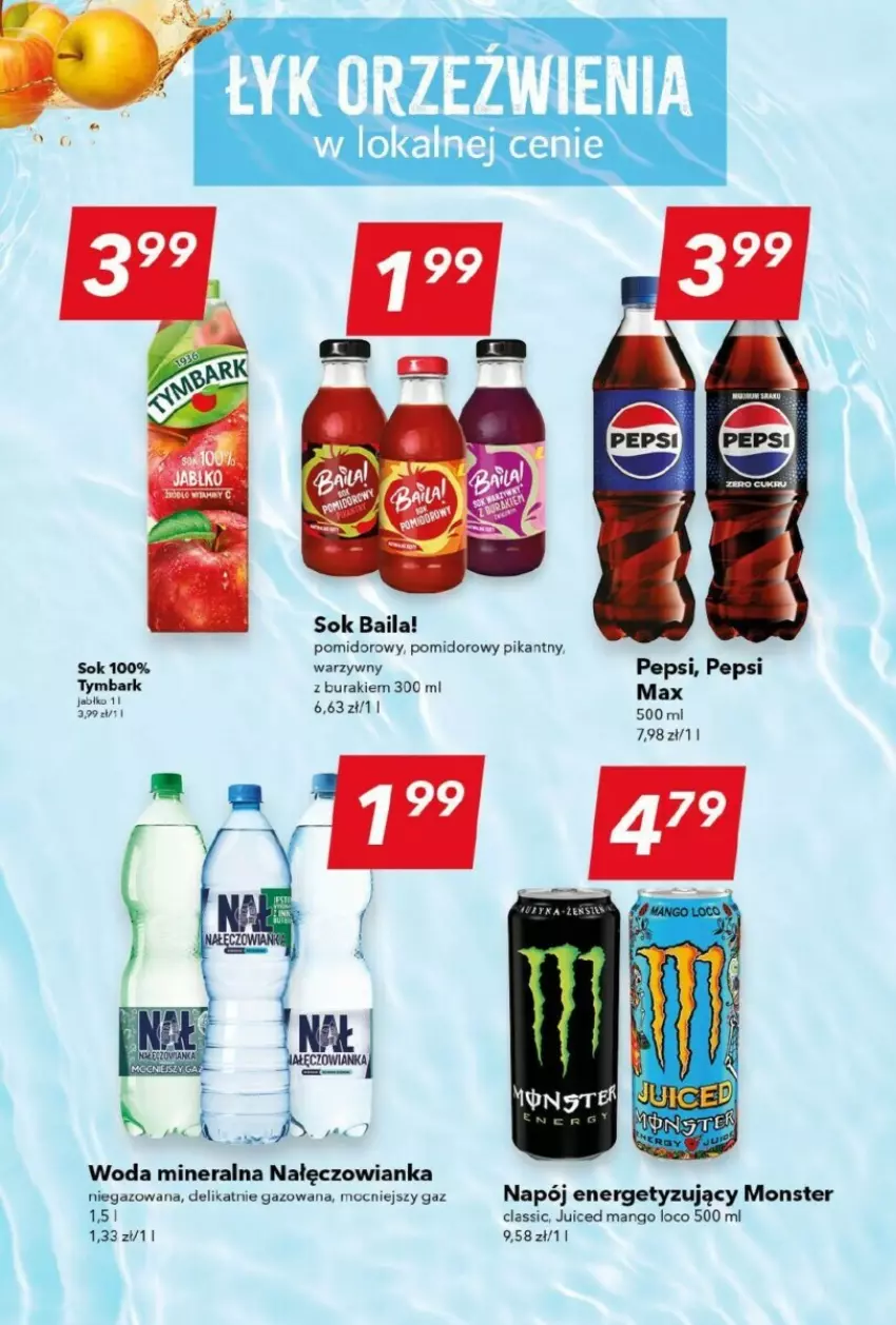 Gazetka promocyjna Lewiatan - ważna 14.08 do 21.08.2024 - strona 9 - produkty: Buraki, Mango, Nałęczowianka, Napój, Pepsi, Sok, Tymbark, Woda, Woda mineralna