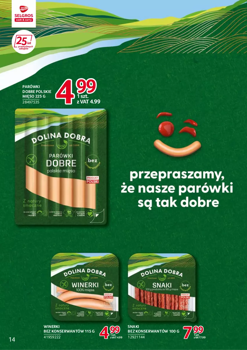 Gazetka promocyjna Selgros - Katalog Markowe Produkty - ważna 21.07 do 09.10.2022 - strona 14 - produkty: Mięso, Parówki, Ser