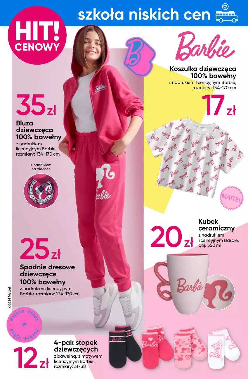 Gazetka promocyjna Pepco - Barbie – Hot Wheels - ważna 08.08 do 14.08.2024 - strona 2 - produkty: Barbie, Bluza, Dres, Kosz, Koszulka, Kubek, Mattel, Spodnie, Spodnie dresowe, Top