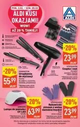 Gazetka promocyjna Aldi - Gazetka - ważna od 08.02 do 08.02.2025 - strona 5 - produkty: Piec, Remington, Lokówka, Czapka, Wełna, Suszarka, Lampa, Fa