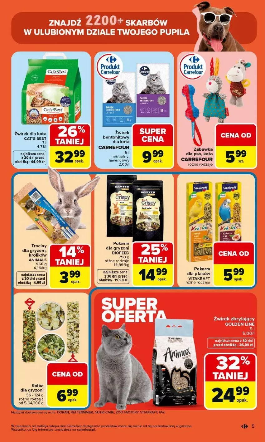 Gazetka promocyjna Carrefour - Gazetka ZOO kątek - ważna 07.04 do 18.04.2026 - strona 5 - produkty: Cat's Best, Fa, Gry, Sos, Tera, Zabawka