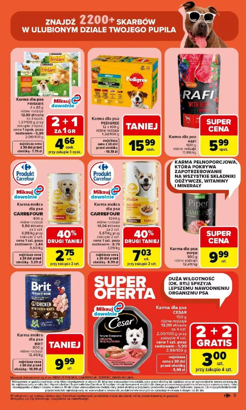 Gazetka promocyjna Carrefour - Gazetka ZOO kątek - ważna 07.04 do 18.04.2026 - strona 9 - produkty: Bols, Friskies, LG, Mars, Pedigree, Pokrywa, Por