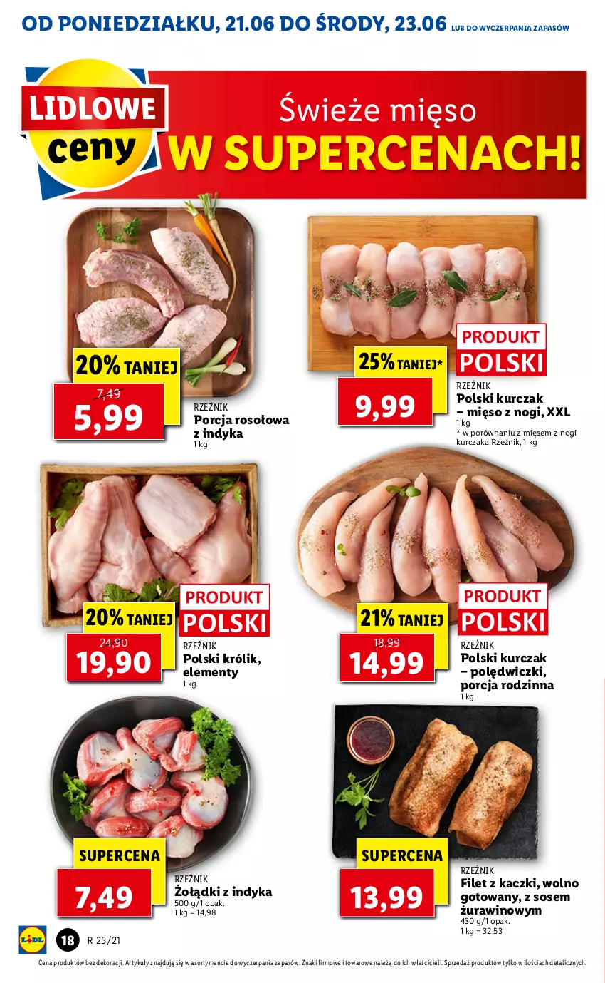 Gazetka promocyjna Lidl - GAZETKA - ważna 21.06 do 23.06.2021 - strona 18 - produkty: Królik, Kurczak, Mięso, Por, Sos, Wino