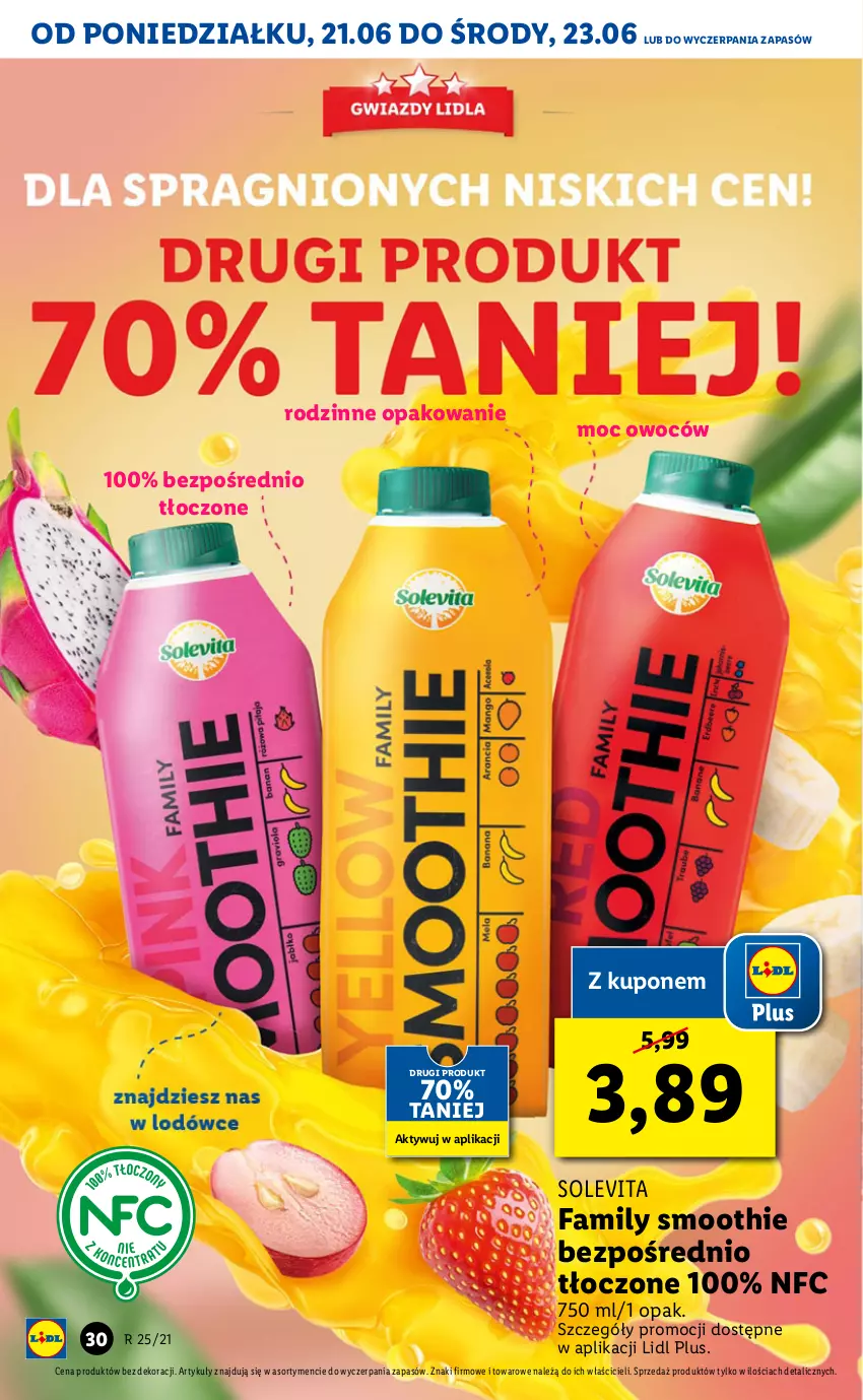 Gazetka promocyjna Lidl - GAZETKA - ważna 21.06 do 23.06.2021 - strona 30 - produkty: Fa, Smoothie