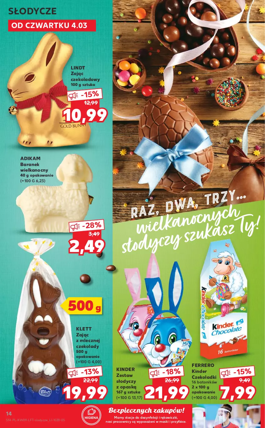 Gazetka promocyjna Kaufland - Oferta tygodnia - ważna 03.03 do 09.03.2021 - strona 14 - produkty: Baton, BIC, Ferrero, Kinder, Lindt, Lody, Piec, Tonik