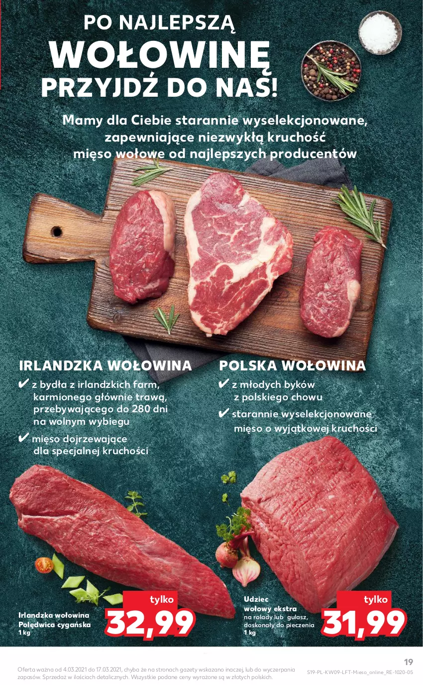 Gazetka promocyjna Kaufland - Oferta tygodnia - ważna 03.03 do 09.03.2021 - strona 19 - produkty: Fa, Karmi, Mięso, Mięso wołowe, O nas, Piec, Polędwica, Udziec wołowy, Wołowina