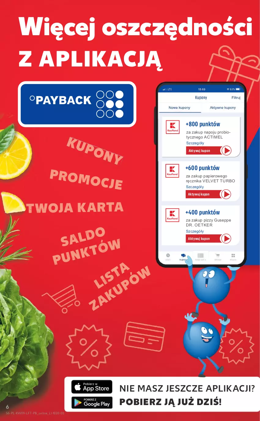 Gazetka promocyjna Kaufland - Oferta tygodnia - ważna 03.03 do 09.03.2021 - strona 6 - produkty: Actimel, Dr. Oetker, Papier, Ręcznik, Velvet